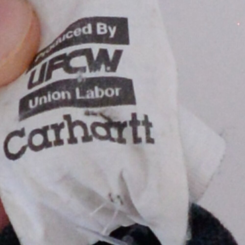 Vintage 80s Carhartt Black Distressed Red Quilt Lined Double Knee Overalls 44x30 - Picture 15 of 16